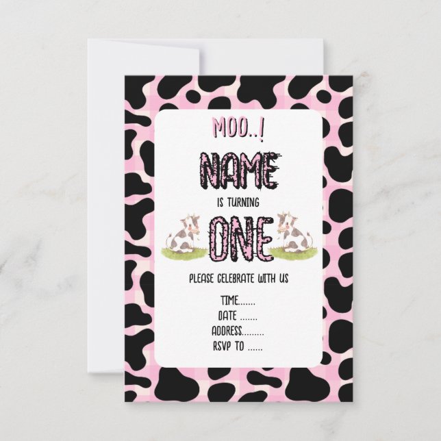 Invitation Moo je vais en tourner un (Devant)