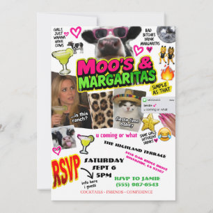 Invitation Moo Moos et Margaritas