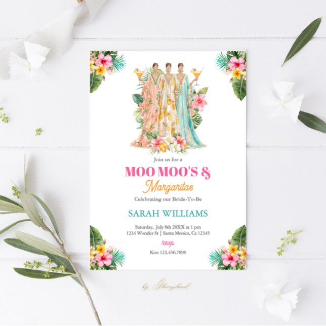 Invitation Moo Moos & Margaritas Fête des mariées (Créateur téléchargé)
