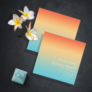 Invitation Mood Gradient Mariage Ciel tropical ID741