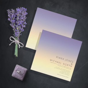 Invitation Mood Gradient Mariage Indigo Sunset ID741