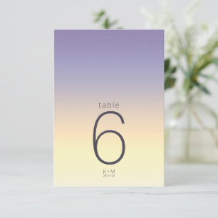 Invitation Mood Gradient Mariage Table Indigo Sunset ID741