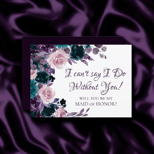 Invitation Moody Boho   Eggplant Purple Mariage Poser