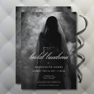 Invitation Moody Dark Ghost Bride dans Mist Bridal Luncheon