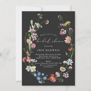 Invitation Moody Dutch Floral Wreath Fête des mariées