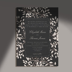 Invitation Moody Forest Foliage Classique Mariage