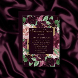 Invitation Moody Passion Dîner de répétition violet spectac