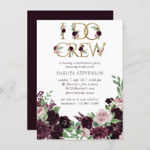 Invitation Moody Passion   Dramatique Floral Violet I Do Crew