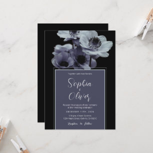 Invitation Moody Romantic Dark Floral Mariage gothique