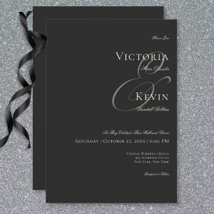 Invitation Moody sombre Moody Victorian Moon & Sun Mariage