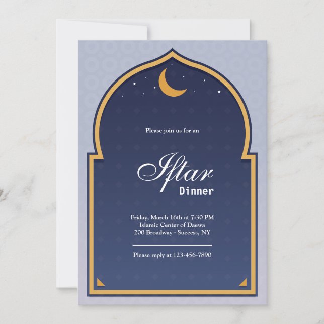 Invitation Moon Ramadan Iftar (Devant)