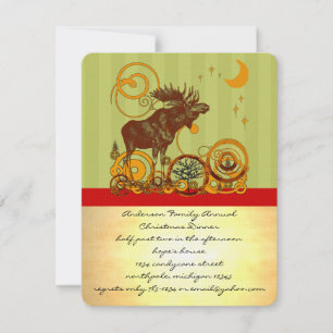 Invitation Moose Christmas