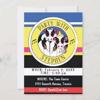 Invitation Moosicienne fête d'anniversaire