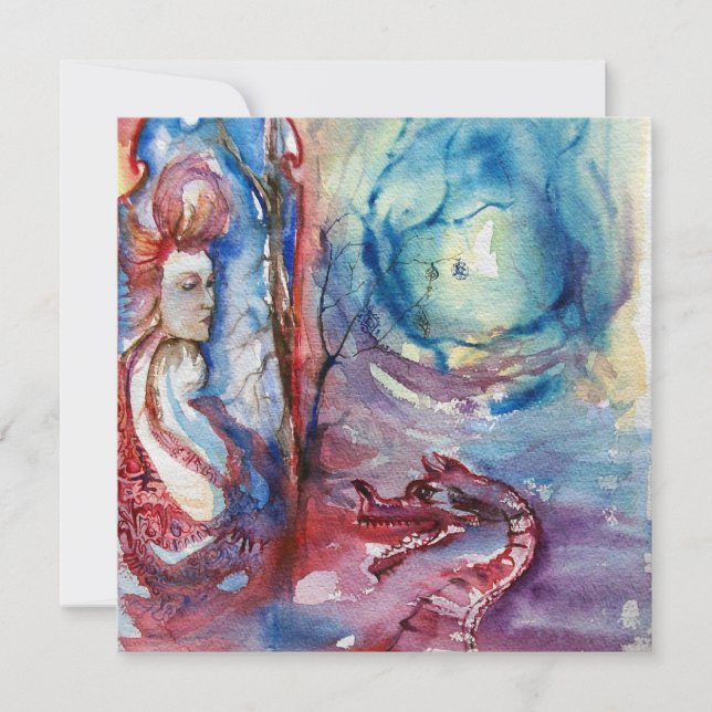 Invitation MORGANA, bleu rose (Devant)