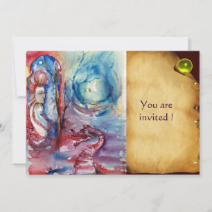 Invitation MORGANA Lady et parchemin de dragon Jaune Gem