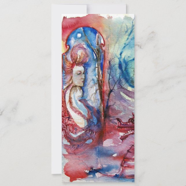 Invitation MORGANA , rose bleu violet rouge blanc (Devant)