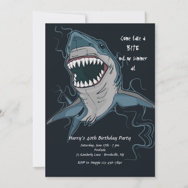 Invitation morsure de requin (Devant)