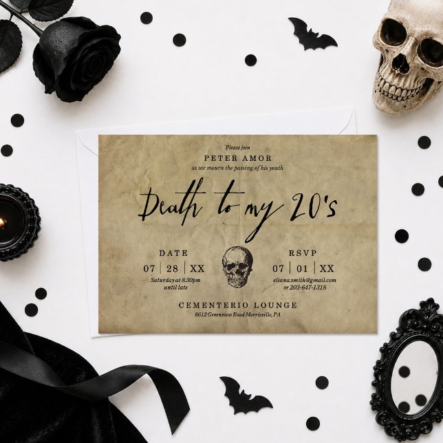 Invitation Mort à ma fête des 20 ans (Créateur téléchargé)
