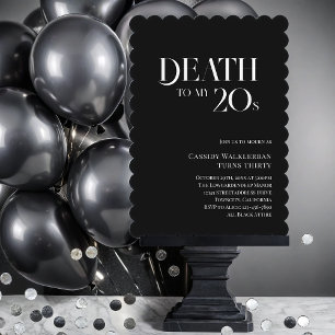 Invitation Mort à mes 20 ans 30ème anniversaire
