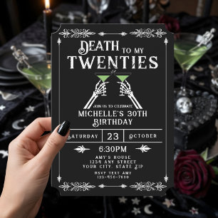 Invitation Mort à Mes 20 Ans Anniversaire Gothique Tendance 3