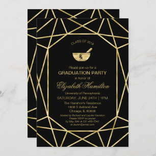 Invitation Mortier et pilon École de pharmacie Grad Party Gol