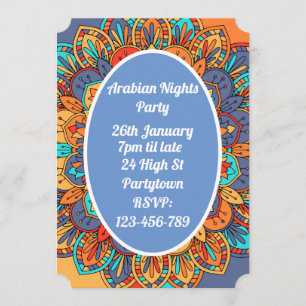 Invitation Mosaïque colorée des nuits arabes