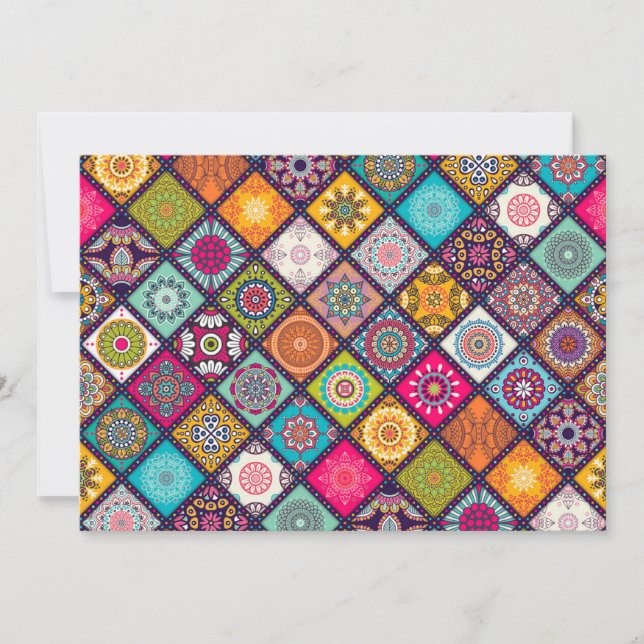 Invitation Mosaïque colorée des nuits arabes (Devant)