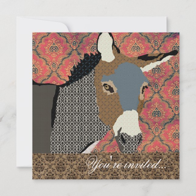Invitation Moses Vintage Damas rouge (Devant)