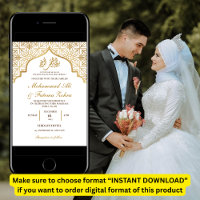 Mosquée d'or Élégance Mariage musulman Nikah
