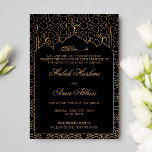 Invitation Mosquée noire arabe Ornat islamique mariage musulm<br><div class="desc">Mosquée noire arabe Ornat islamique mariage musulman</div>