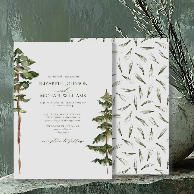 Invitation Moss & Fern | Mariage en forêt du Pacifique Nord-O (Inspired by misty forests, quiet vows, and candlelit gatherings)