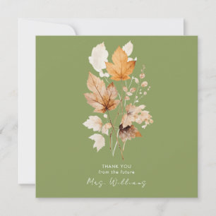 Invitation Moss Green Whispers of Fall Fête des mariées Merci