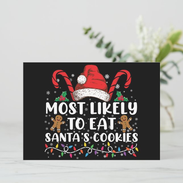 Invitation Most Likely To Eat Santas (Debout devant)