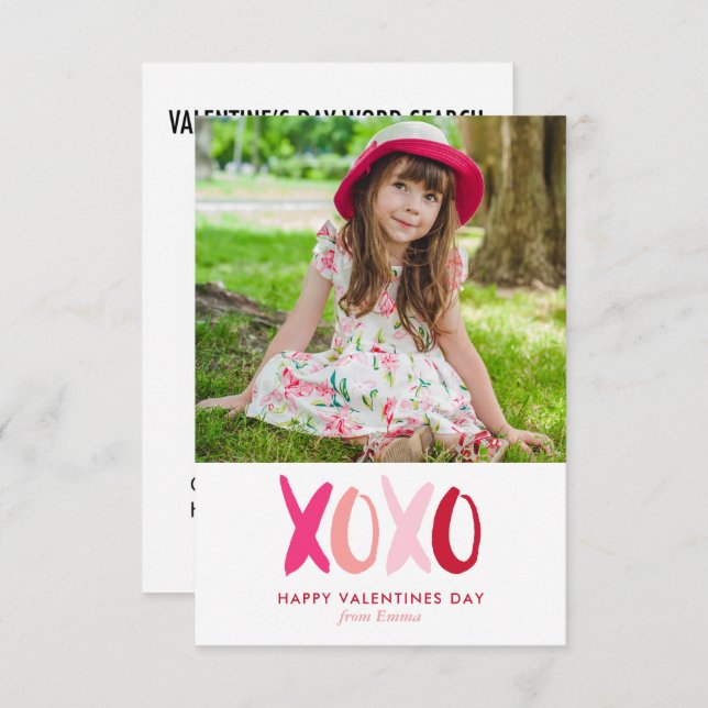 Invitation Mot de recherche Jeu Photo Salle de classe Valenti (Devant / Derrière)