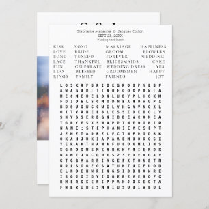 Invitation Mot Mariage photo moderne Recherche Enregistrer la
