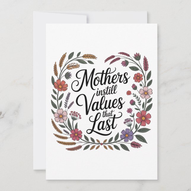 Invitation Mothers Instill Values That Last (Devant)