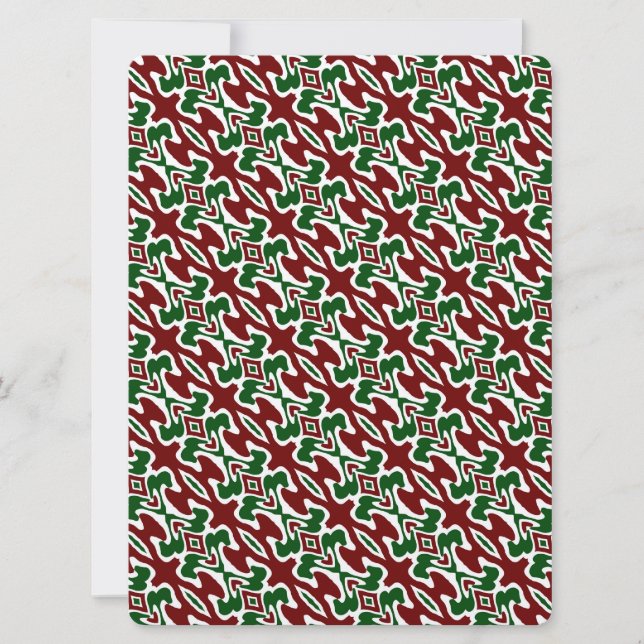 Invitation Motif à rayures de Noël rétro à squiggle tripant (Devant)