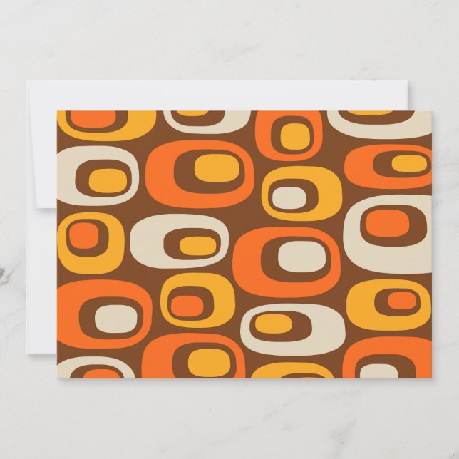 Invitation Motif Abstrait Moderne du Milieu du Siècle (Devant)