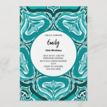 Motif Abstrait Sarcelle Moderne