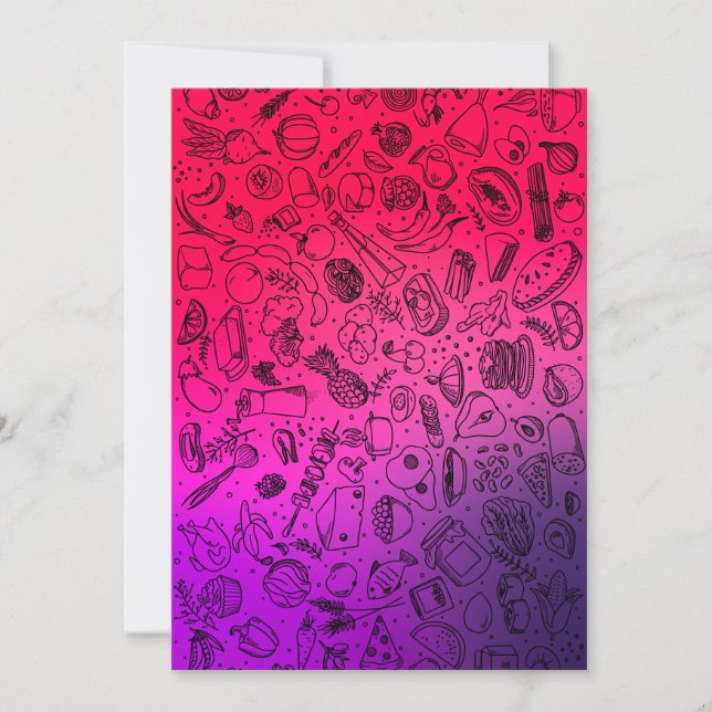 Invitation Motif alimentaire coloré Fruits Aliments Pancakes  (Devant)