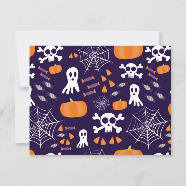 Invitation Motif amusant d'Halloween (Devant)
