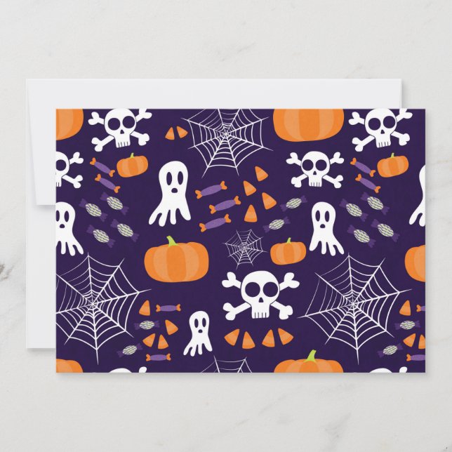 Invitation Motif amusant d'Halloween (Devant)