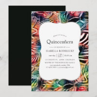 Motif animal Abstrait coloré Quinceanera