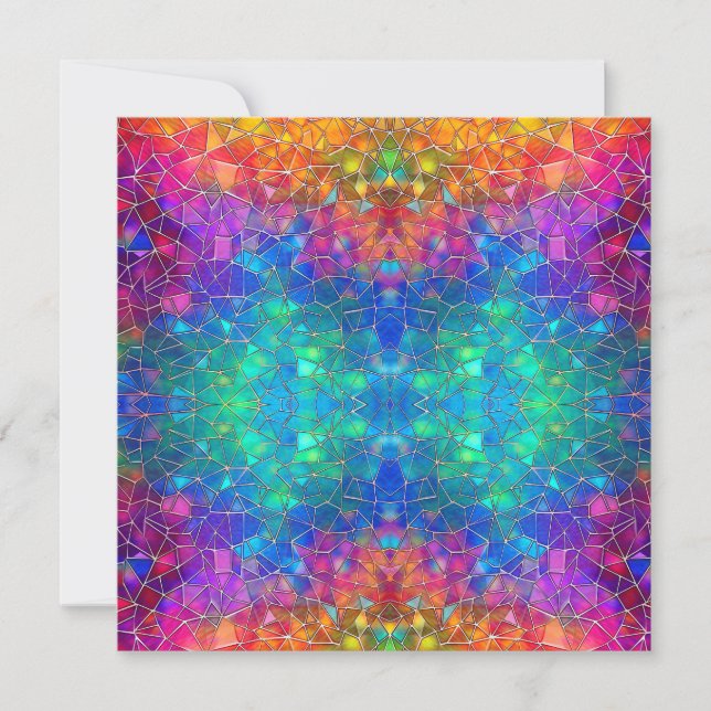 Invitation Motif arc-en-ciel en verre tendu (Devant)