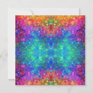 Invitation Motif arc-en-ciel en verre tendu