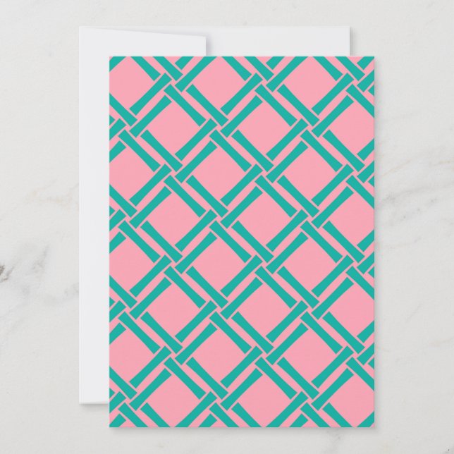 Invitation Motif Bamboo Trellis (Devant)