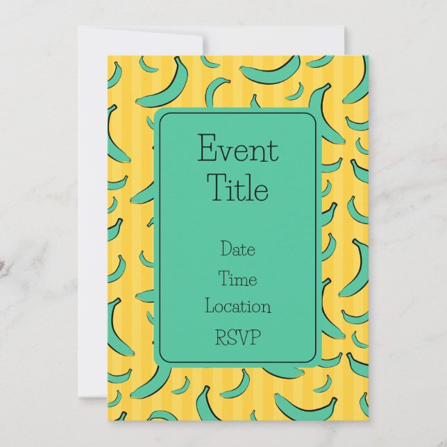 Invitation motif banane (Devant)