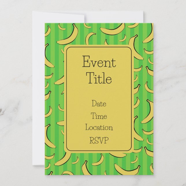 Invitation motif banane (Devant)