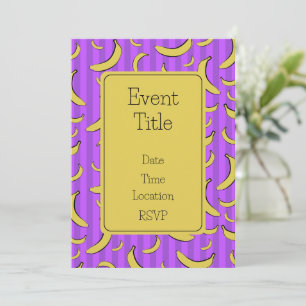 Invitation motif banane