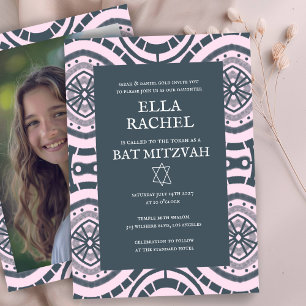 Invitation Motif Boho moderne personnalisé photo chaume bar M